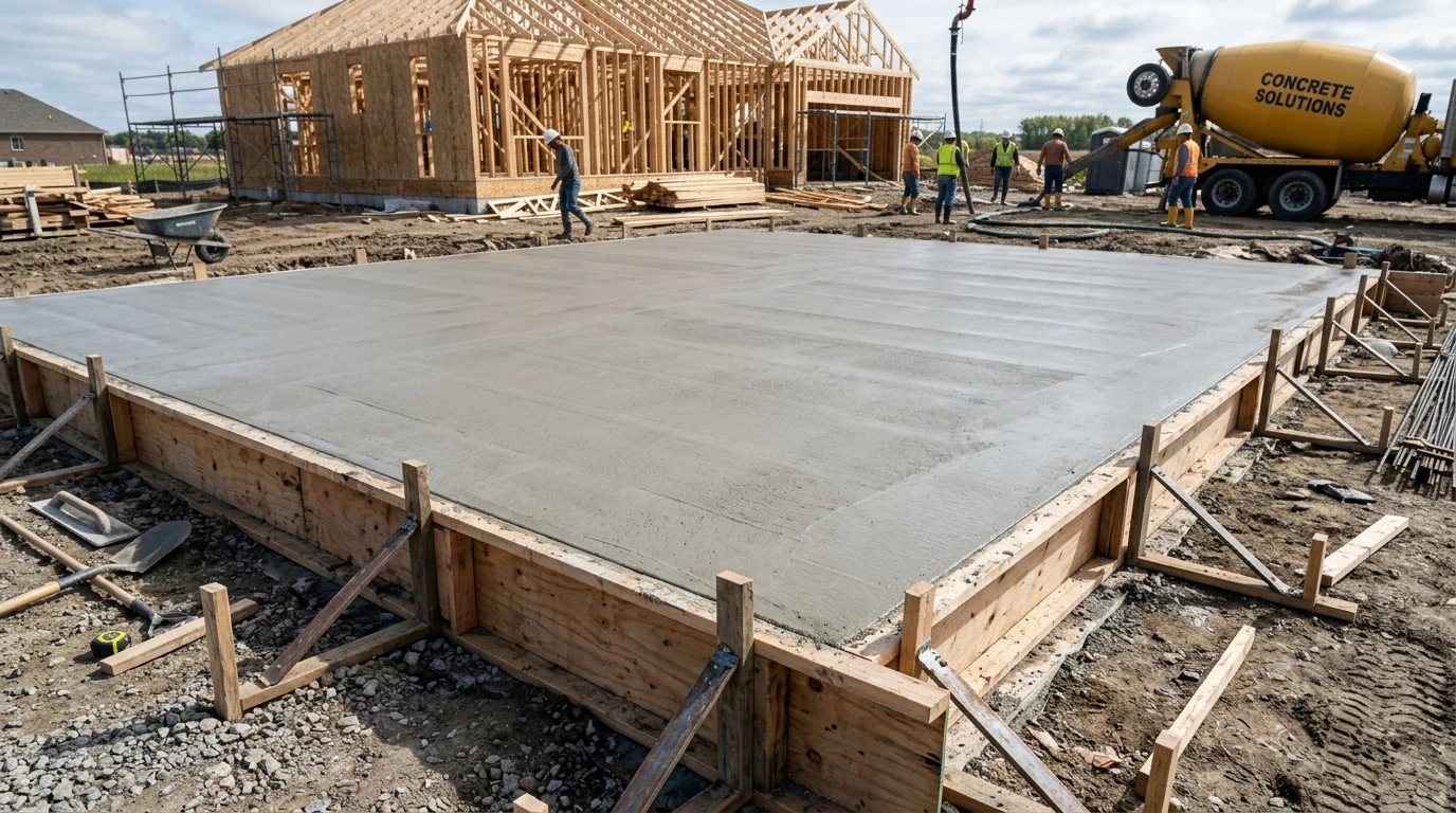 Concrete house slab