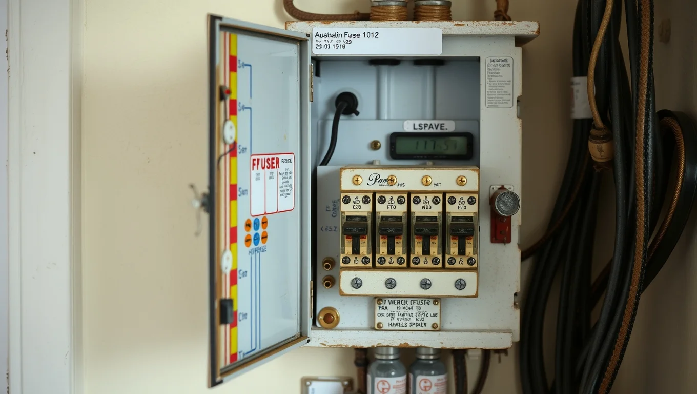 Old ceramic fuse box before upgrade