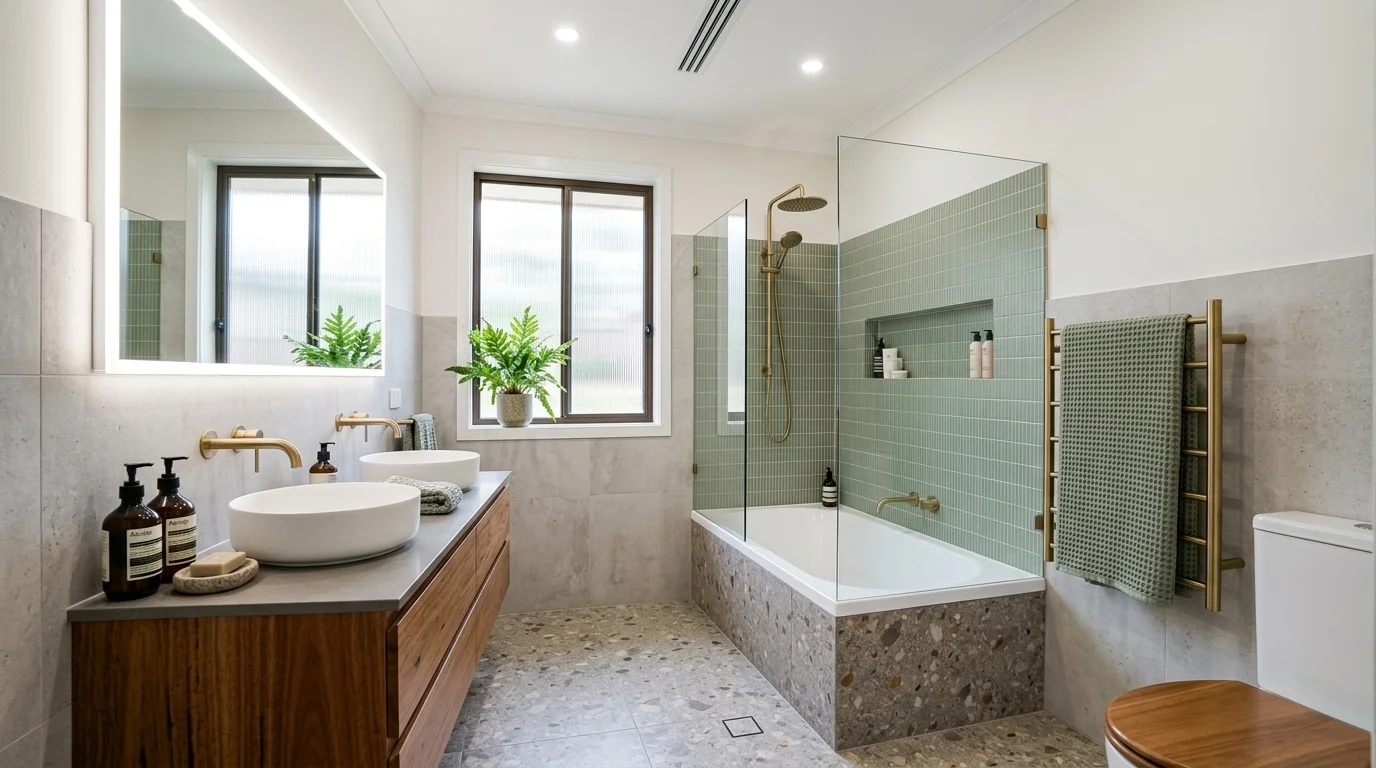 After bathroom replumb — completed