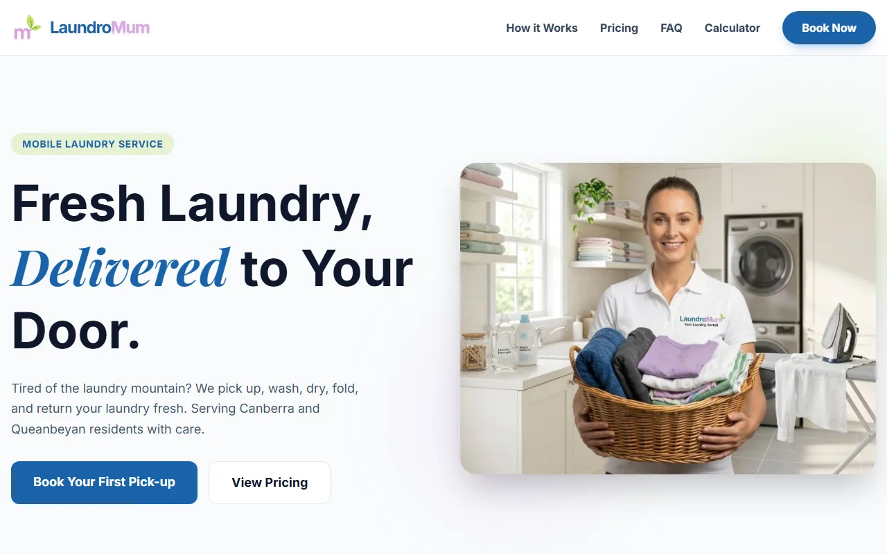 Laundromum — website built by ShareWeb
